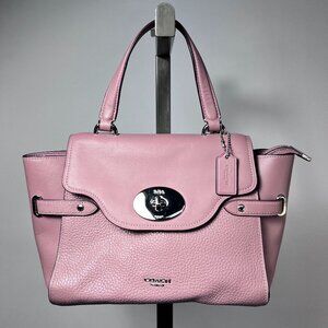 COACH Blake Flap Carryall 2way Handbag /Dusty Rose /Silver Hardware/Like New